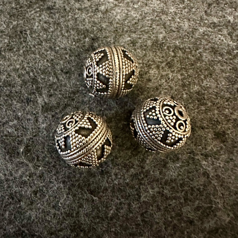 925 Sterling Silver Beads From Tibet